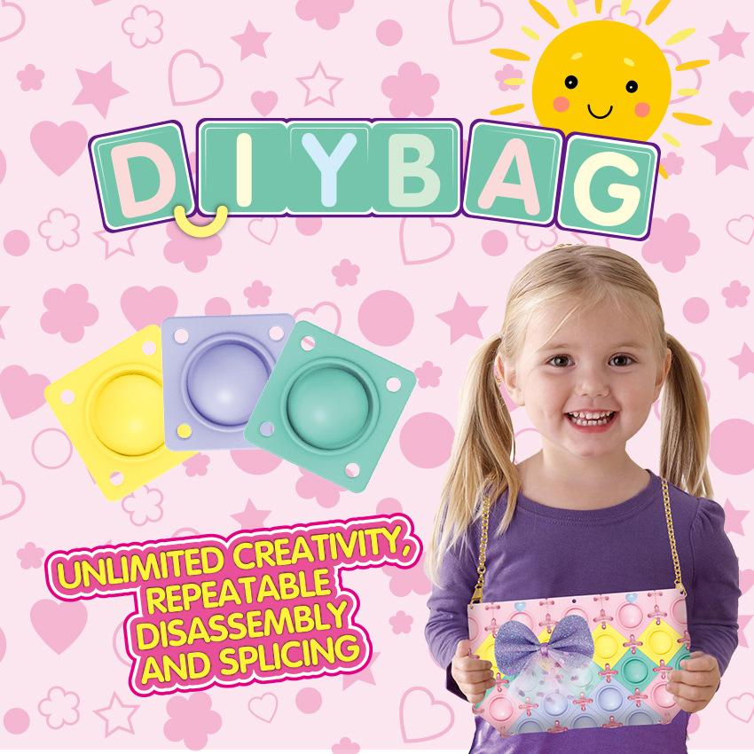 Fidget Toys Sensory Halloween Christmas Fashion DIY Assembled Coin Purse Soft Bubble Music Handbag Kids Gifts Decompression Toy Surprise Wholesale In 