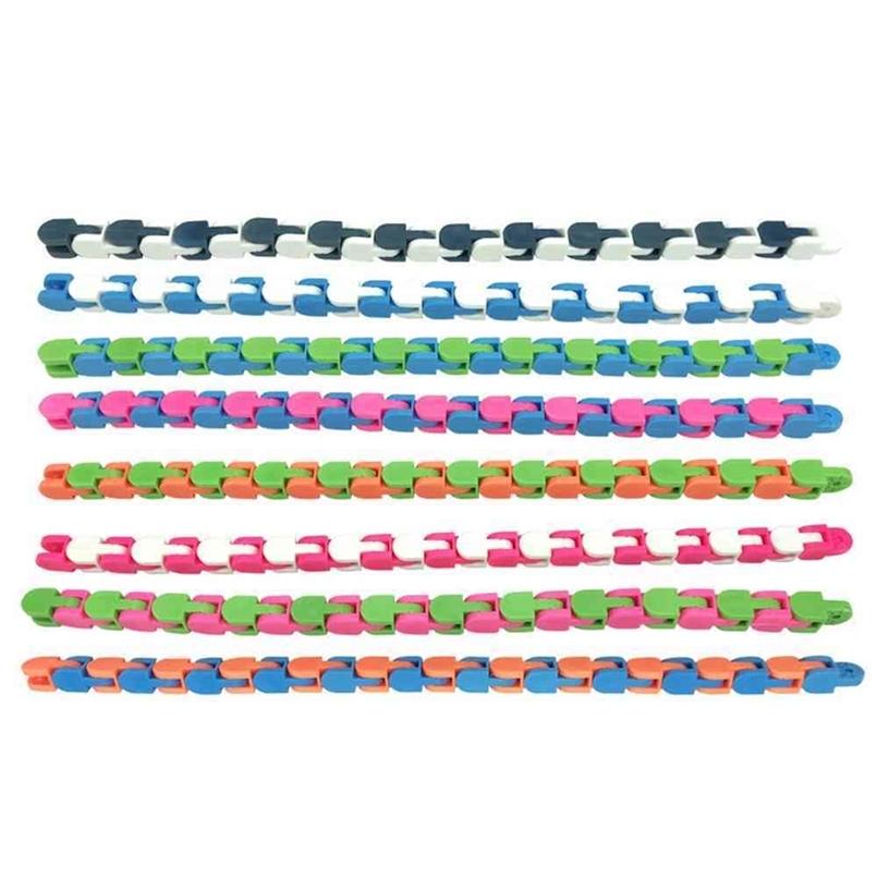 Fidget Snake Puzzle Wacky Tracks Snap and Click Sensory Toys Kids Adult Anxiety Stress Relief ADHD Needs Educational Party Keeps Fingers Busy Toy H415