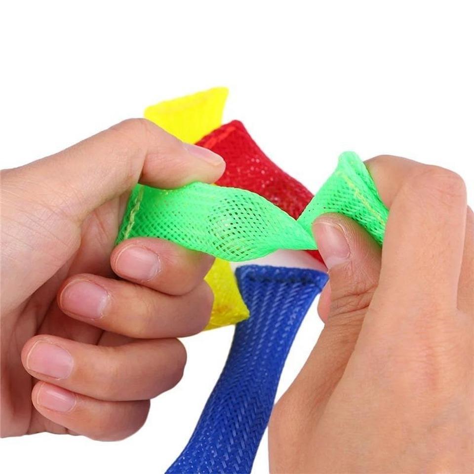 Sensory Toys Marbles Ball Autism ADHD Anxiety Therapy EDC Stress Relief Hand Fidget Braided Mesh Easy Bend With Marble toy