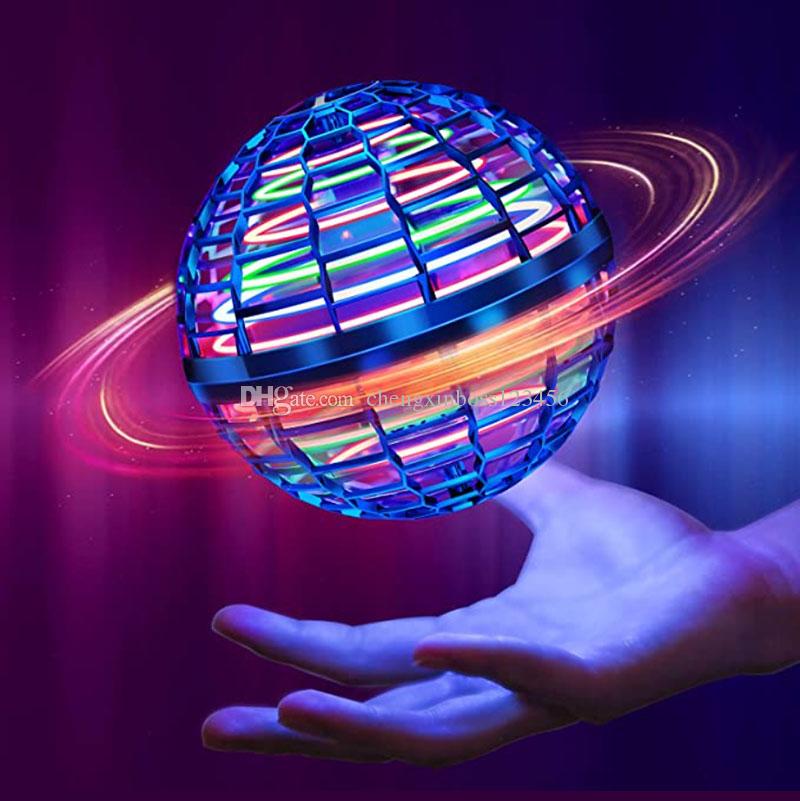 Novelty Games Flynova Pro Outside Flying Ball Toy Magic Hand Controlled Fly Fidget Spinners Built-in RGB Lights Mini Drone Orb Boomerang Toys