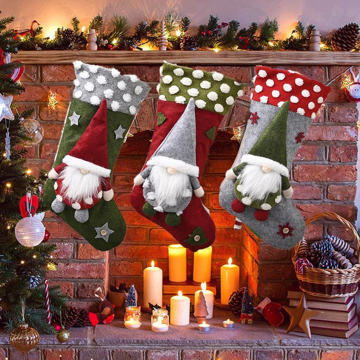 Fidget Toy Christmas Home Decoration Pendant Sock Plush Toys Cute Santa Claus Stuffed Soft Pink Festive Atmosphere Kids Gift Open Surprise Wholesale I
