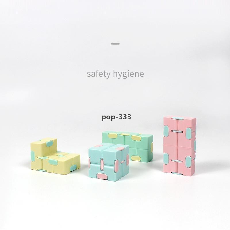decompression Toy Macaron 6 color mixed plastic cube Anti-anxiety infinite upgrade frosted decompressions artifac