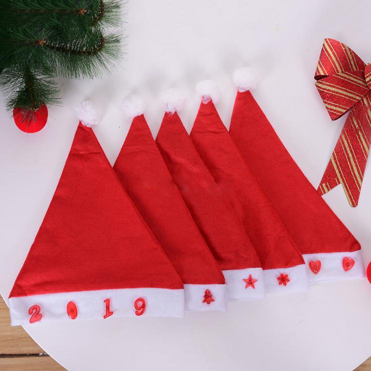 LED light flash Red Santa Claus Hat Ultra Soft Plush Christmas Cosplay Hats Christmas Decoration Adults Party Hats