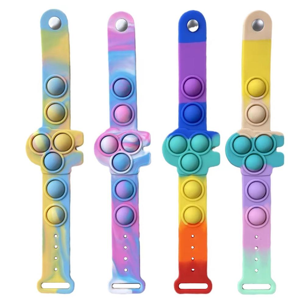 2021 toys Push Bubble Bracelets Fidget Stress Relief Bracelet Wearable Sensory Wristband