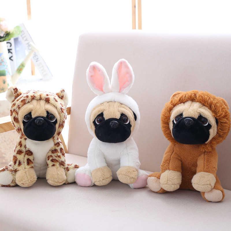Simulation Puppy Dog Turned into Elephant Pink Pig Clothes Funny Plush Doll for Boys Girls Birthday Gift H1025