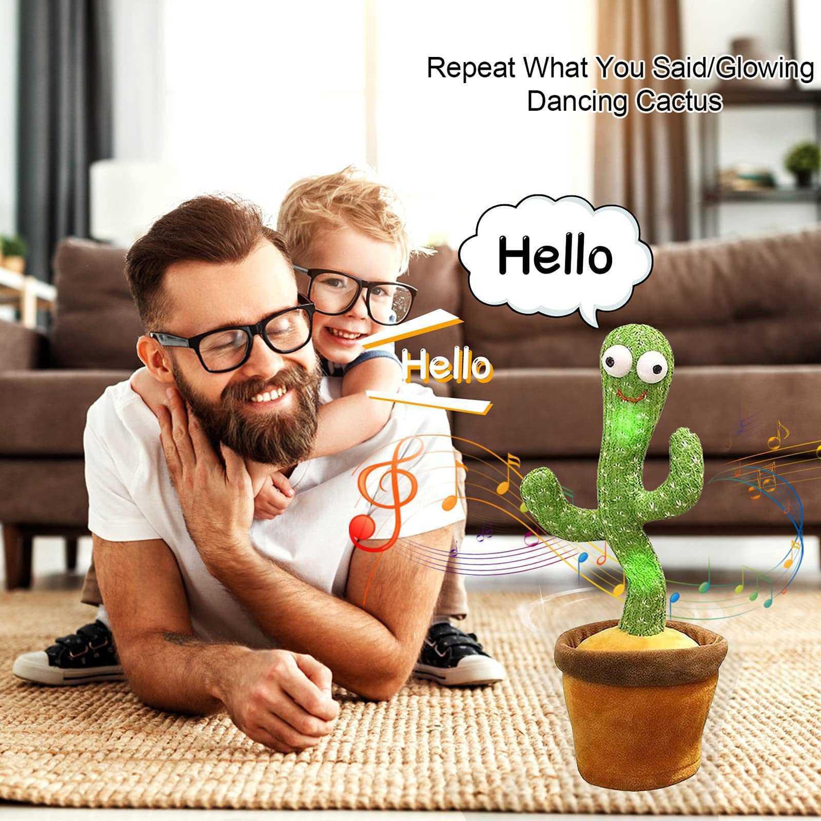 120 Songs Dancing Cactus Dancer speaker talking toys Say Repeat Electron Stuffed Plush Toy plush cactus Doll Babie For kids Girl H0910 H1025