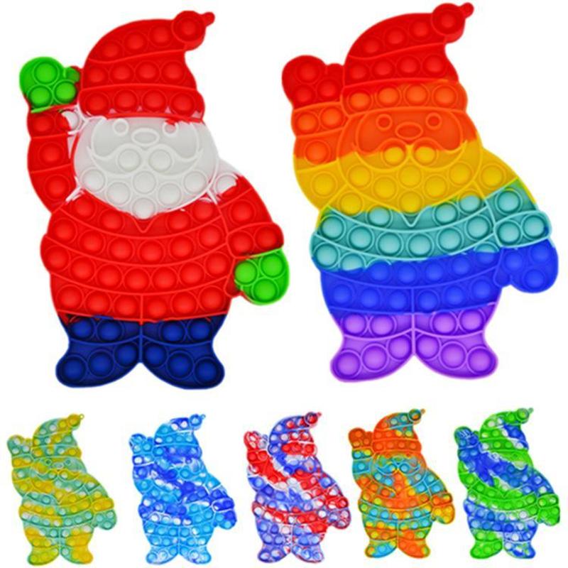 Decompression Finger educational toys Santa Claus mental arithmetic push bubble parent-child interactive board game spot toy