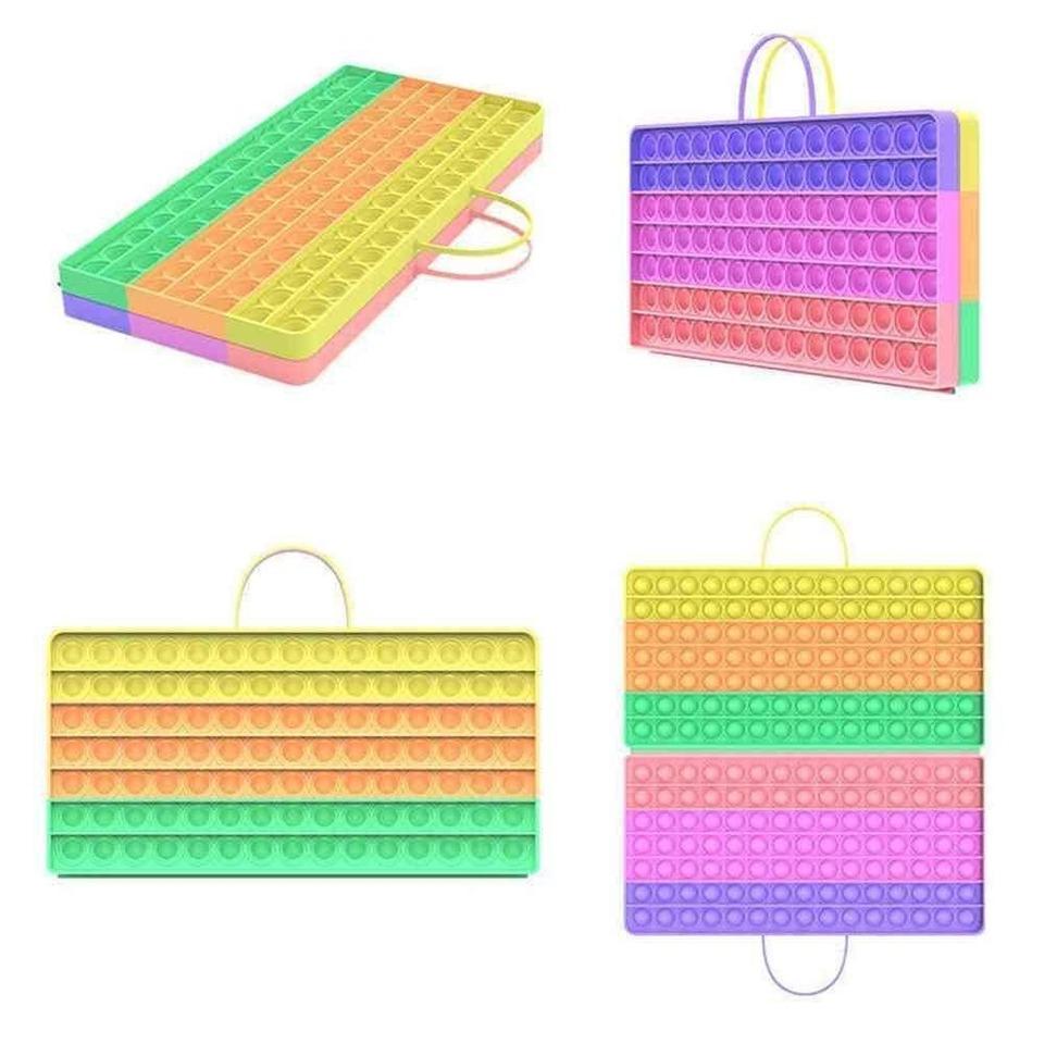 40cm Fidget Toys Bag Push It Bubble Sensory Autism Special Needs Stress Reliever Squeeze Decompression Toy for Kids Family